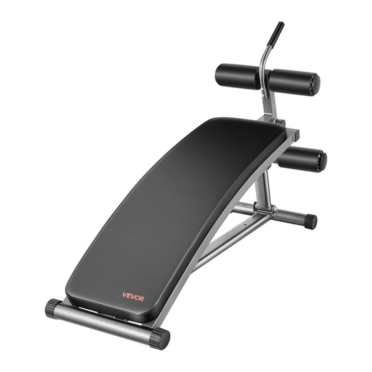 Sit Up Bench, Curved Decline Ab Bench With Reverse Crunch Handle, With 6 Adjustable Height Setting, Heavy Duty Steel, 600 Lbs Capacity For Home Gym Workouts, Strength Training, Full Body Muscles