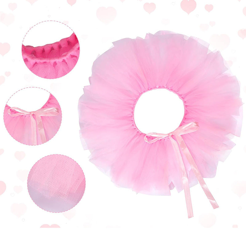 Pet Goose Mini 4-Piece Set Crown Necklace And Tutu Dress Ensemble