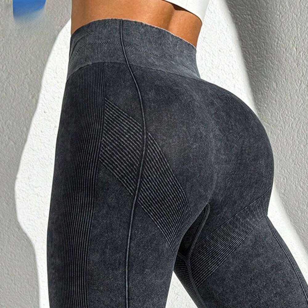 Nude Feel High Waist Hip Lifting And Belly Contracting Fitness Seamless Sports Pants