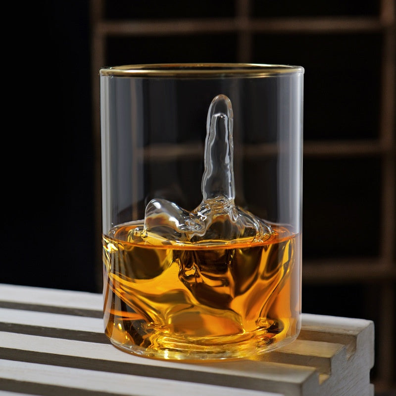 Best-selling Middle-finger Wine Glass High-borosilicate Indoor Decorationfactory Direct Shipping