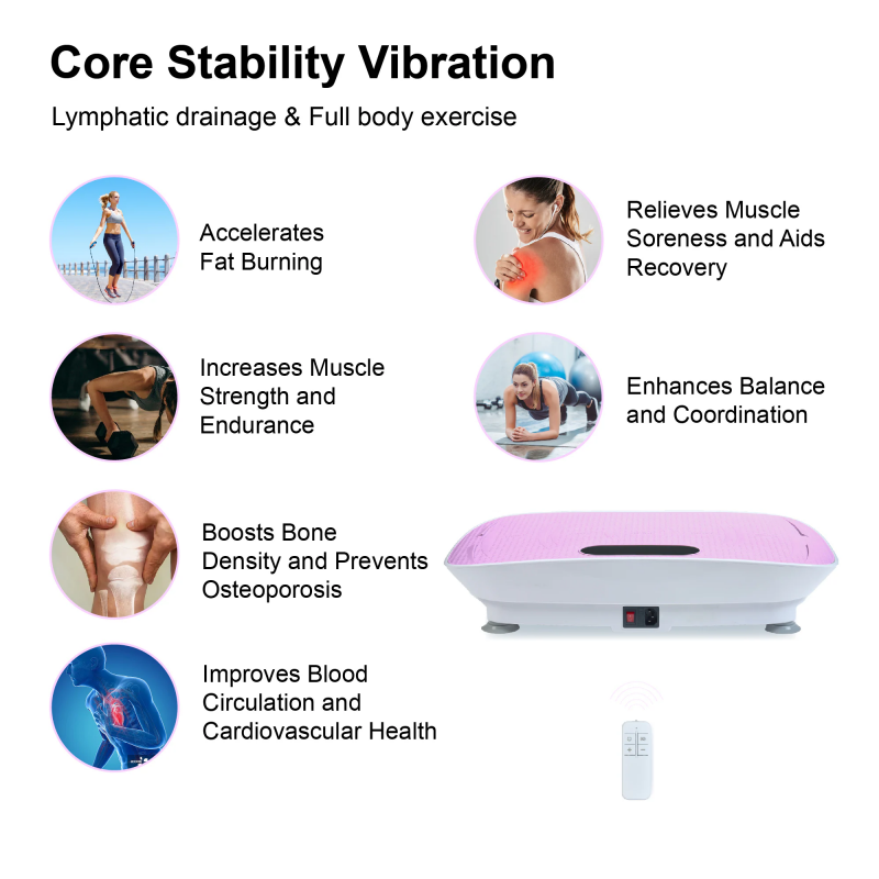Silent Vibration Platform Crazy Fitness Massage 10 Frequency Weight Loss  Fat Burner Body Shaking Machine For Unisex Pi Nk