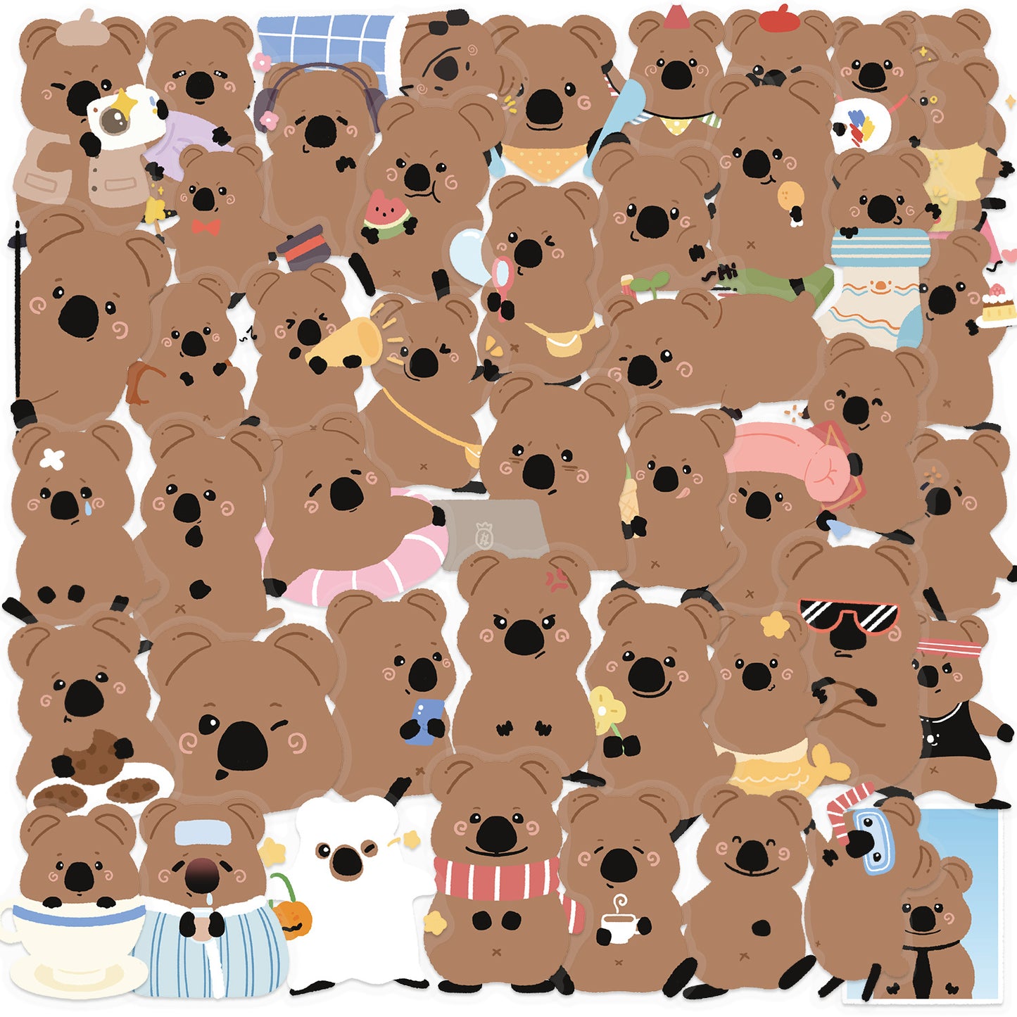 50 Cute Short-tailed Rock Wallaby PET Stickers