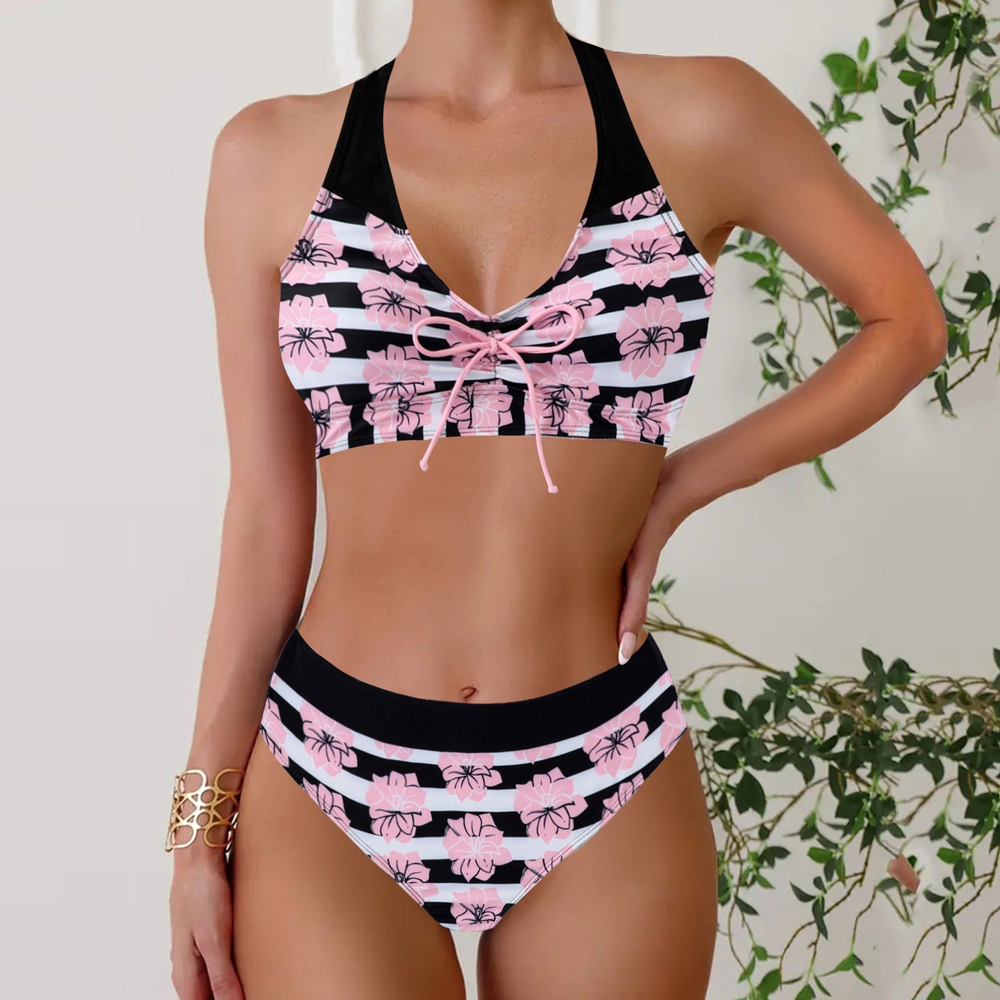 Printed Top Womens Casual Fashion Bikini Swimsuit New Arrival Plus-Size Swimwear