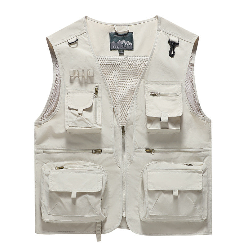 Crewneck Outdoor Hiking Promotional Vest With Multiple Pockets
