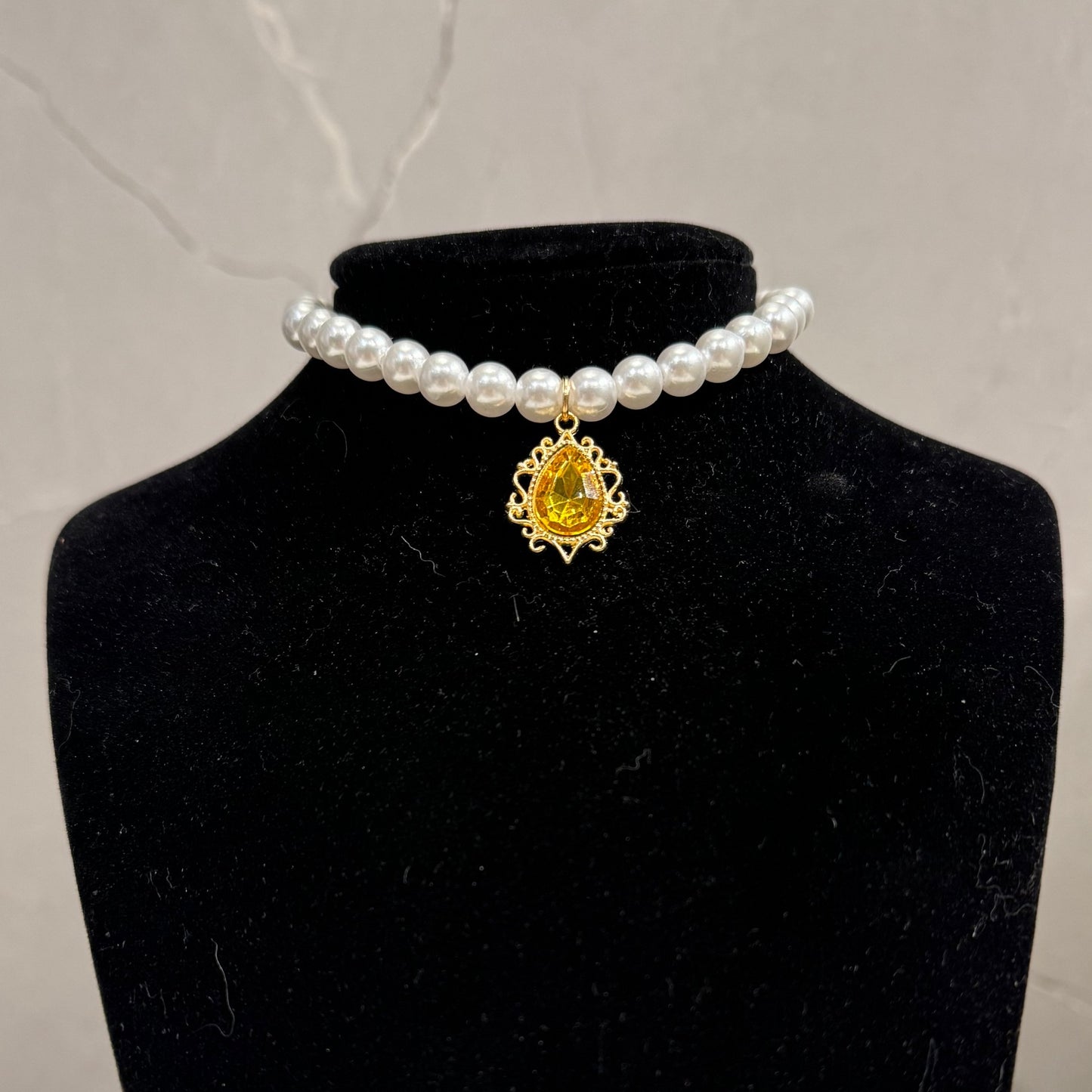 Court-style Crystal Zircon Vintage Pearl Fashion Choker
