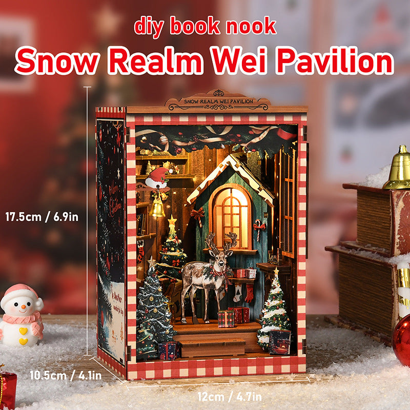 Cottage Model House Snow Goggles Weige Book Stand Creative Gifts