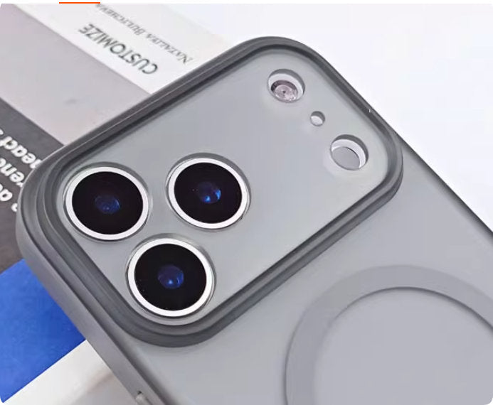 Magnetic Skin-feel Mobile Phone Case Fine Hole Lens Full Cover Anti-fall