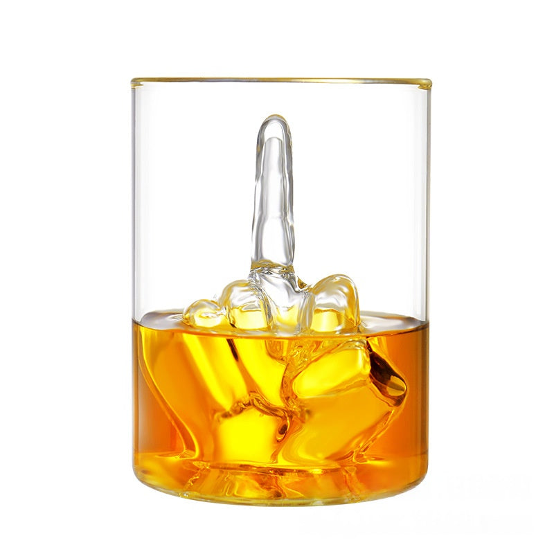 Best-selling Middle-finger Wine Glass High-borosilicate Indoor Decorationfactory Direct Shipping
