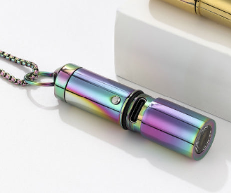 Type-c Charging Torch Lighting Emergency Rescue Necklace
