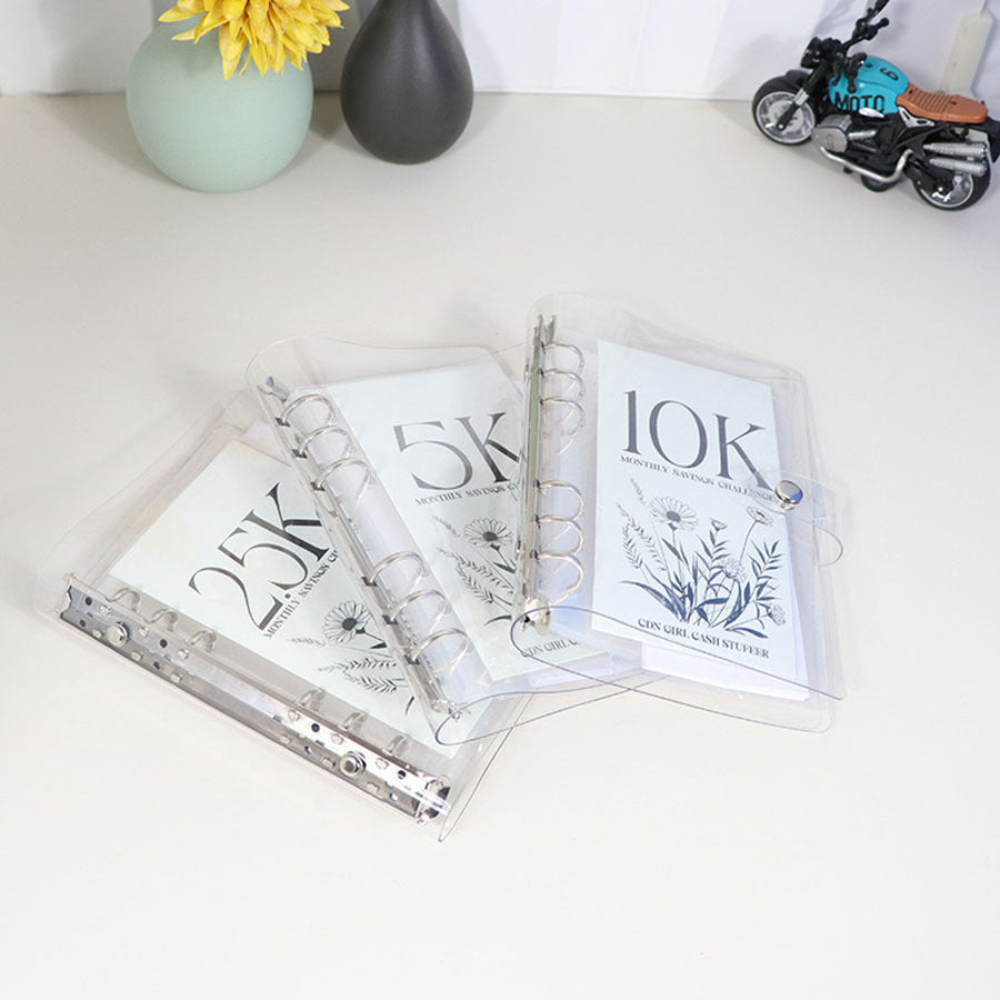 Cross-border Best-selling Savings Book With Six-hole Metal Clips For Organized Storage
