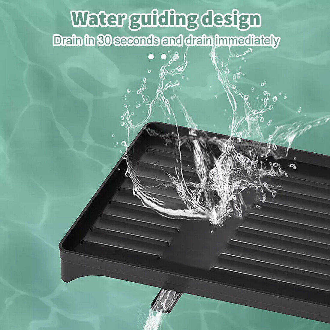 NEW 2TIER KITCHEN SINK DISH DRAINER RACK WITH DRIP TRAY CUTLERY HOLDER PLATE RACK UK