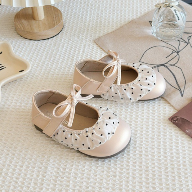 Korean-style Spring And Autumn Retro Soft Sole Leather Shoes For Girls In Princess Fashion