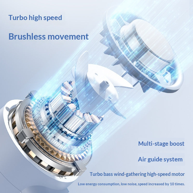 Handheld Mini Ice Cooling Portable Rechargeable Bladeless Turbo USB Desk Fan