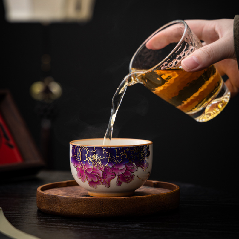 Emperature-sensitive Color-changing Ceramic Tea Cup Gift Box Set, Single Color-changing Tea Cup Gift Box