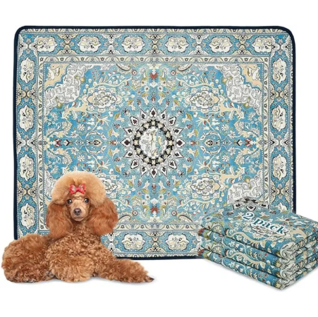 Qeils Washable Pee Pads For Dogs, 2 Pack Reusable Puppy Pads 36x41  Super Absorbent Leakproof Dog Training Pads, Non-Slip Potty Pads For Floor, Crate, Couch, Whelping Pads Litter Mat Pet Supplies
