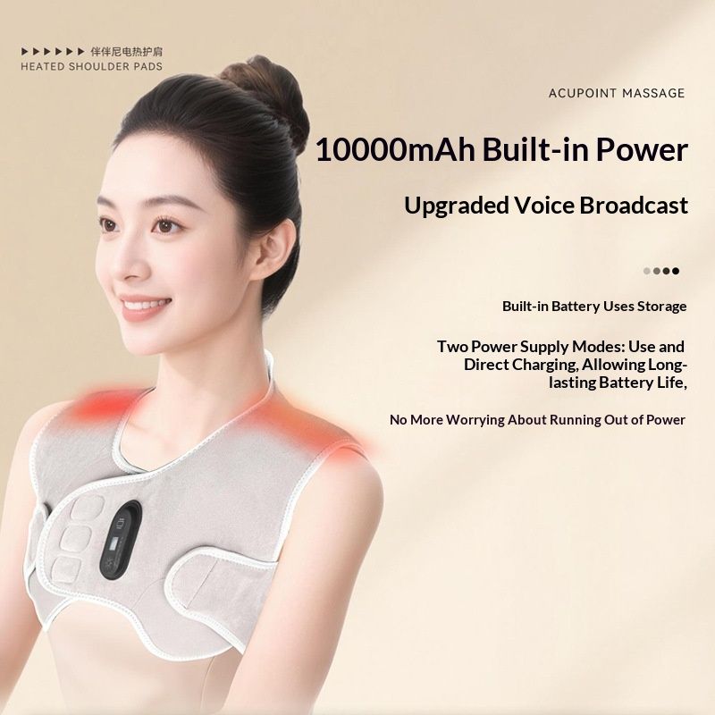 Winter Health Care Electric Heating Shawl, Rechargeable Graphene Heating Shawl, Vibration Massage Neck Protection Shawl, Warm Shawl