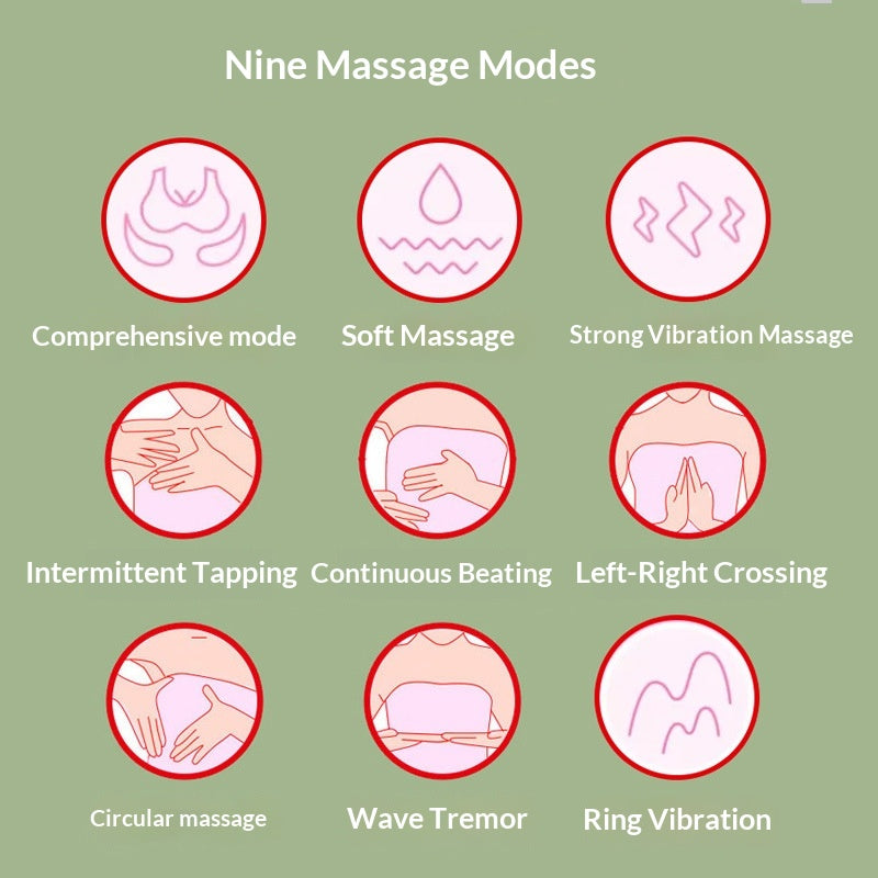 Smart Chest Massager With Charging Constant Temperature Vibration And Heat Therapy Features