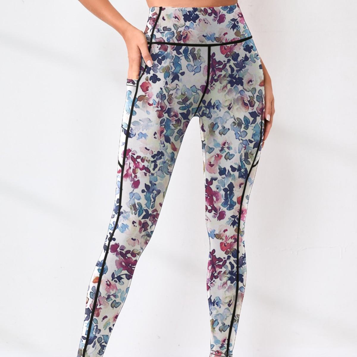 Yoga Fitness Pants Butt-Lifting High-Waisted Tummy-Control Womens Outdoor Workout Pants