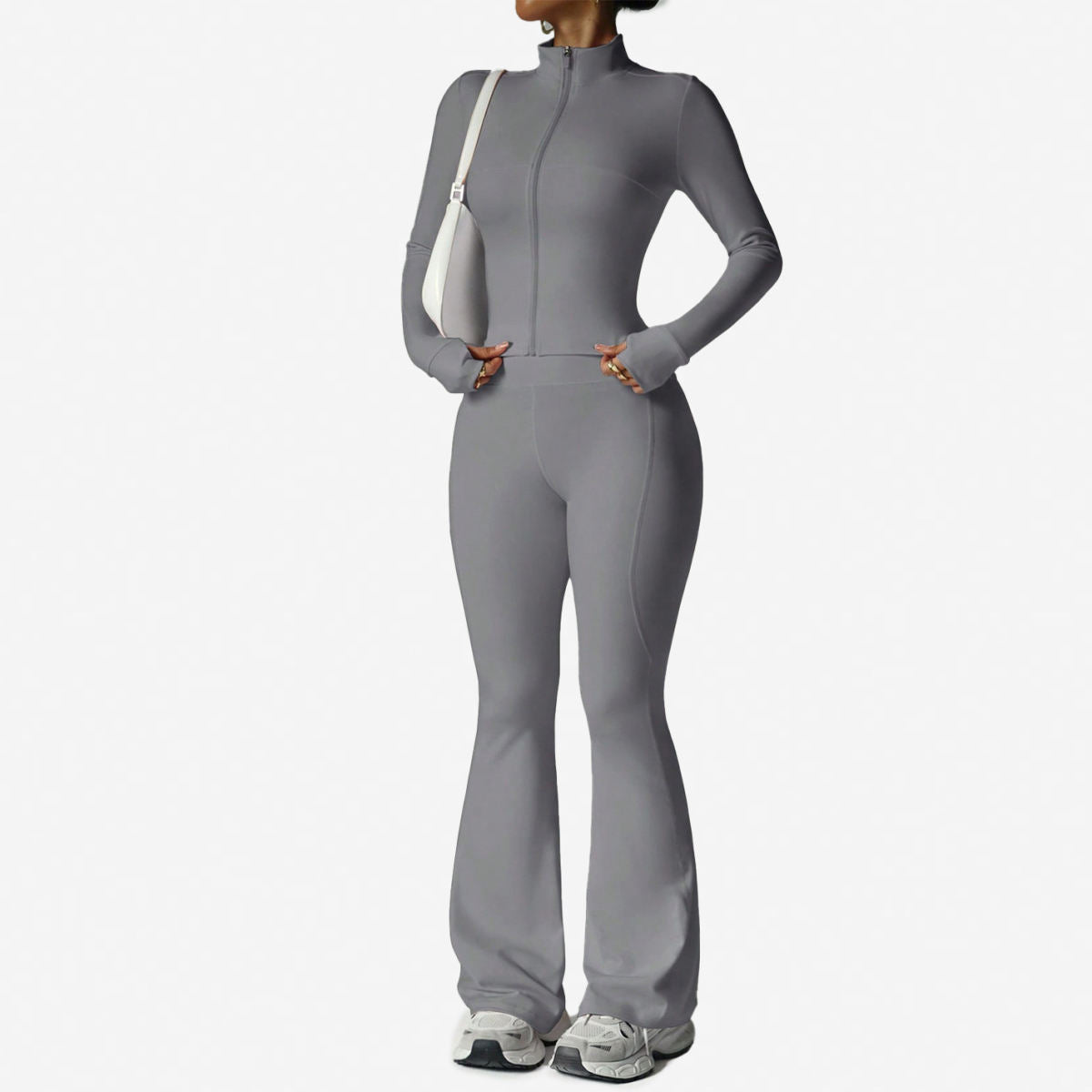 Zipper Nude-Feel Yoga Suit Women's