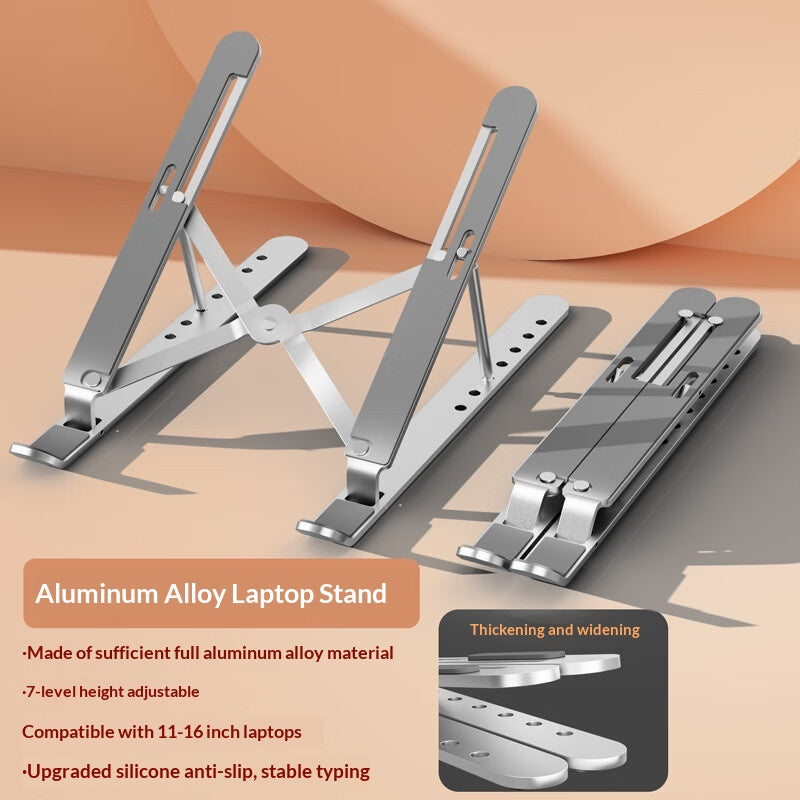 New Laptop Stand With Adjustable And Foldable Height, Aluminum Alloy Bracket With Cooling Fan