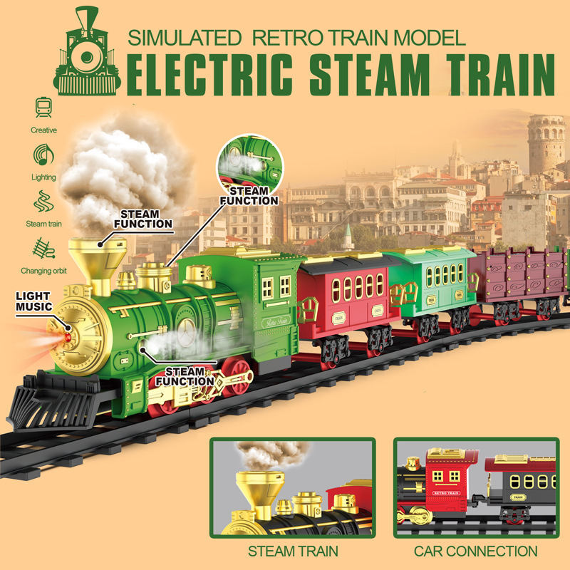 Classic Smoking Track Train For Christmas Toys