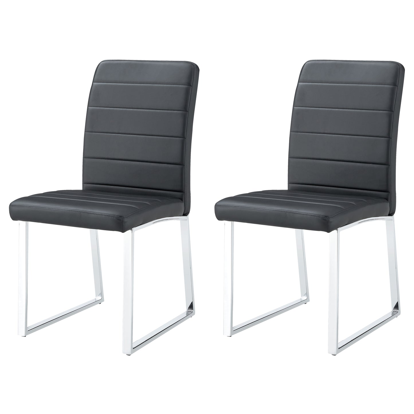 2-Pack - Premium PU Office Dining Chairs With High-density Foam, Sturdy Iron Legs   Electroplate Spray Paint  , Multiple Colors. Easy Assembly.W1151134524