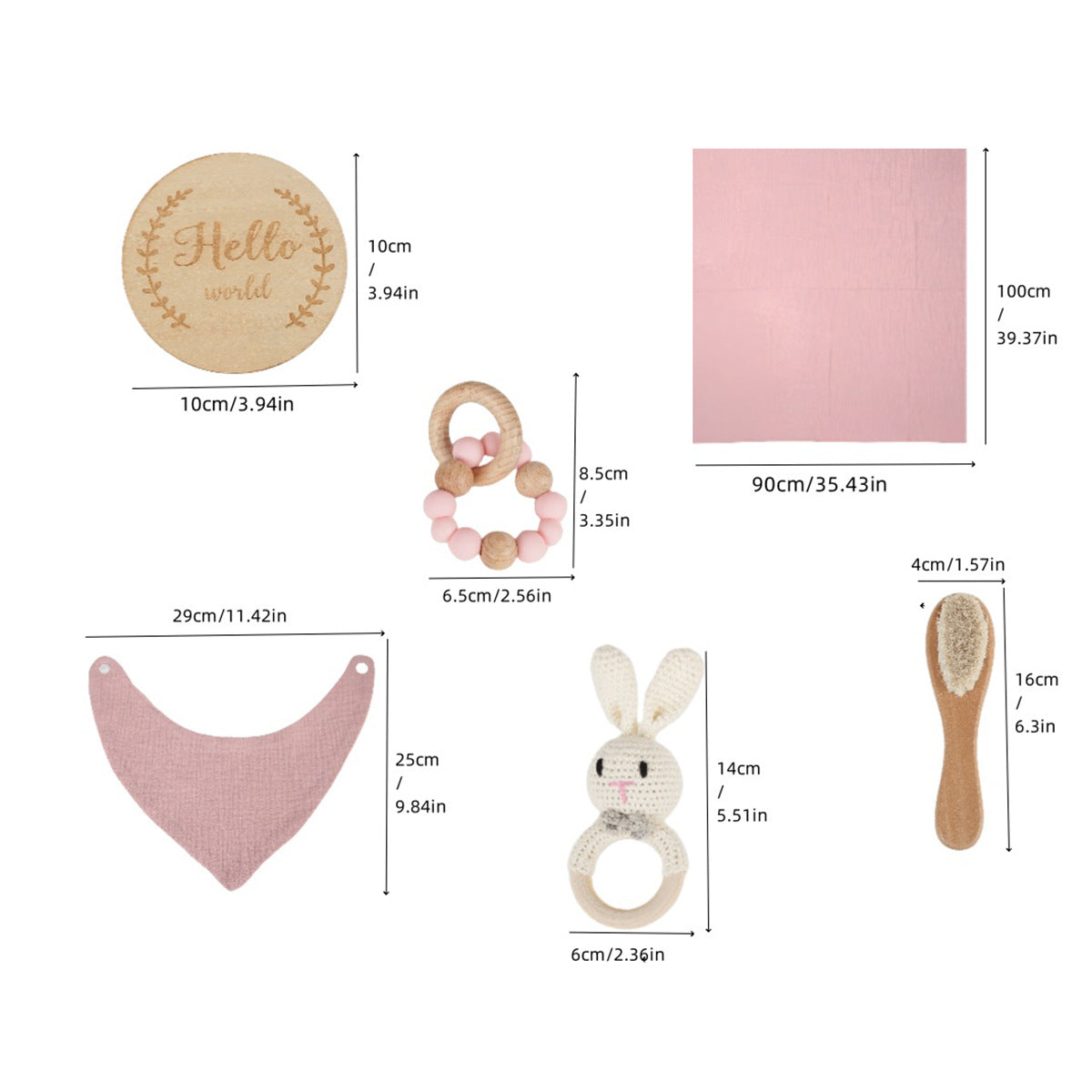 Gift Box Bib Set Creative Silicone Bead Pacifier Clip Party Favors