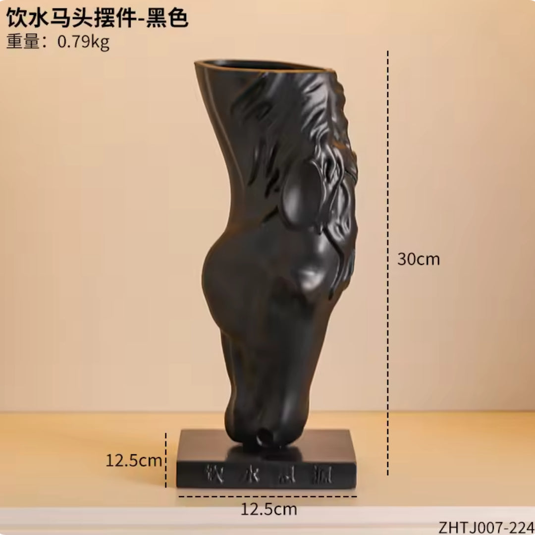 Nordic Art Horse Head Sculpture Home Living Room TV Cabinet Decoration