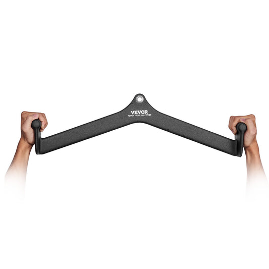 LAT Pulldown Attachment, Cable Machine Rowing V-bar Attachment, Tricep Pull Down Bar, Back Strength Training Rubber Coated Handle Grip, Bicep Curl Tricep Lat Pulldown Bar For Home Gym Fitness