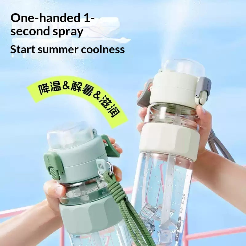 Summer Outdoor Mens Water Bottle With Straw