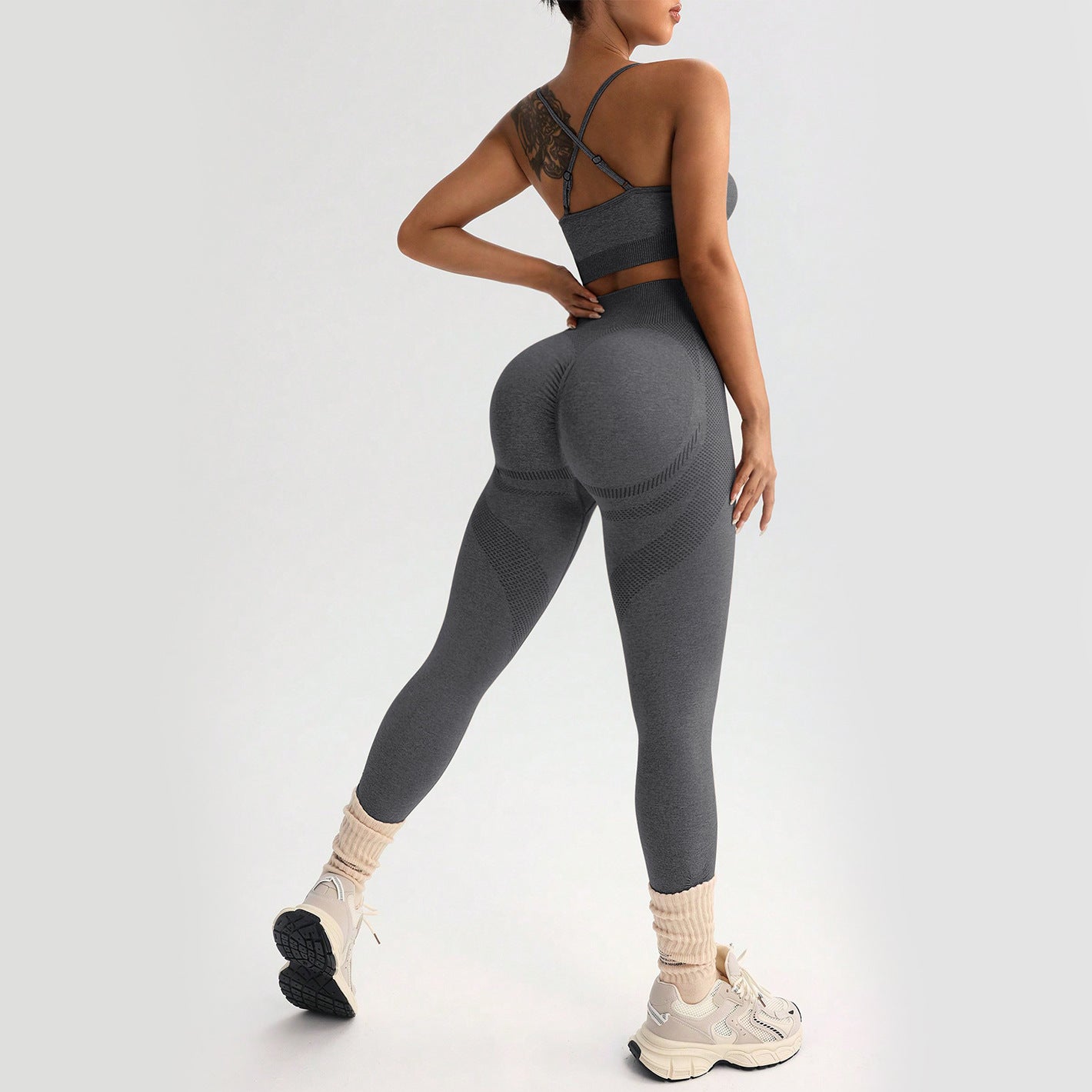 Women's Sling Fitness Sports Bra Yoga Pants Seamless Suit