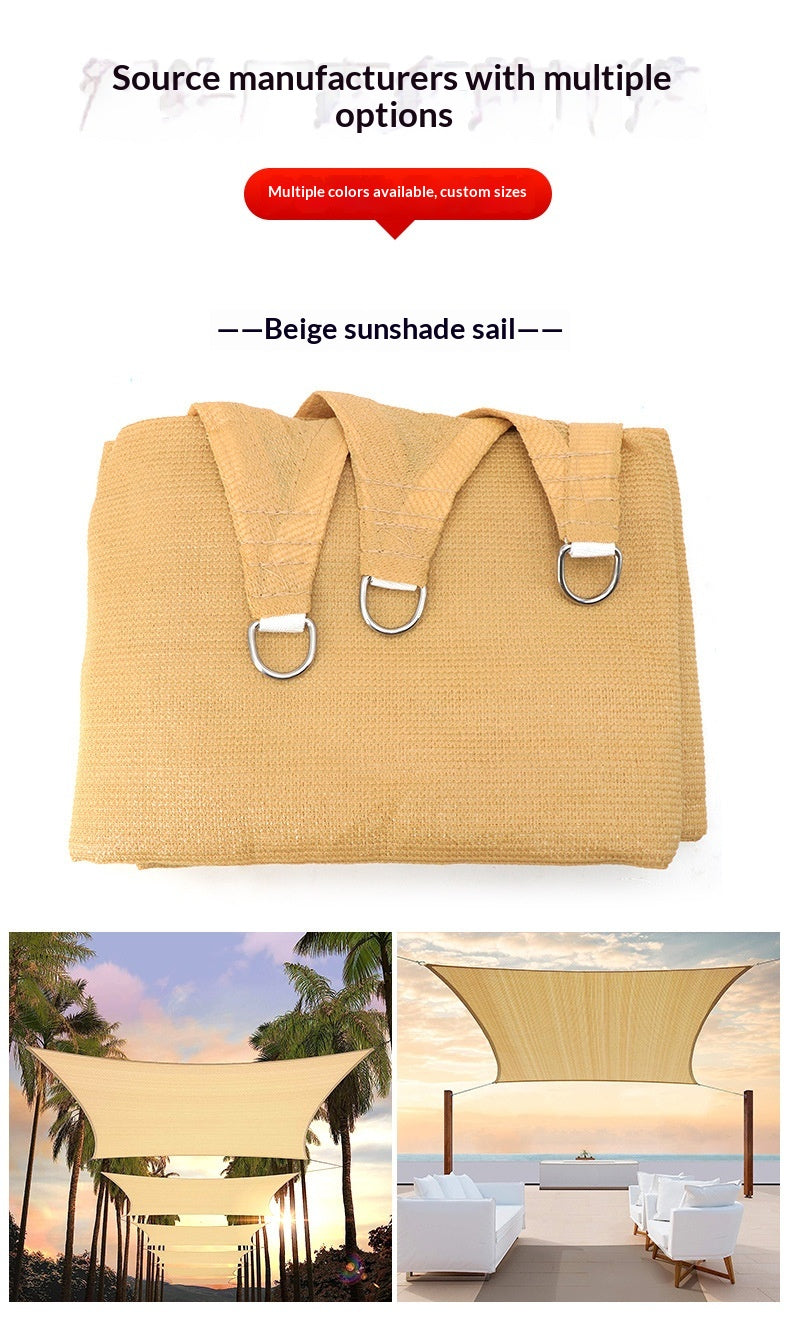 Cross-border Four-corner Outdoor Sunshade Sail, HDPE Sunshade Canopy, Triangular Dense And Thickened Shade Net