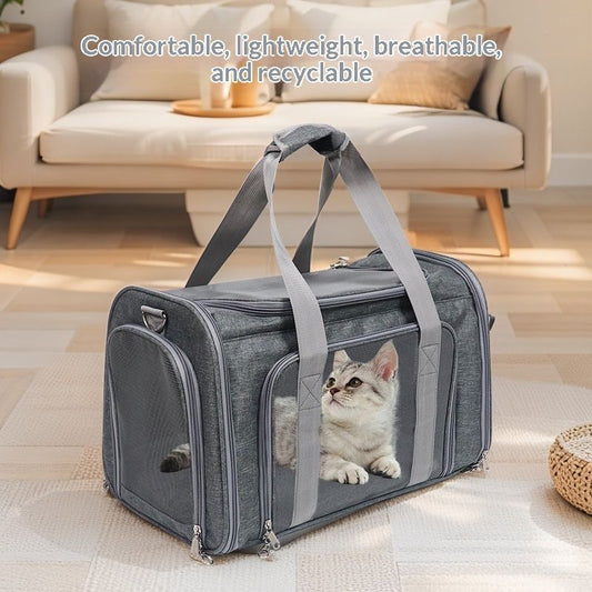 Foldable High-capacity Pet Carrier For Taking Your Cat Out
