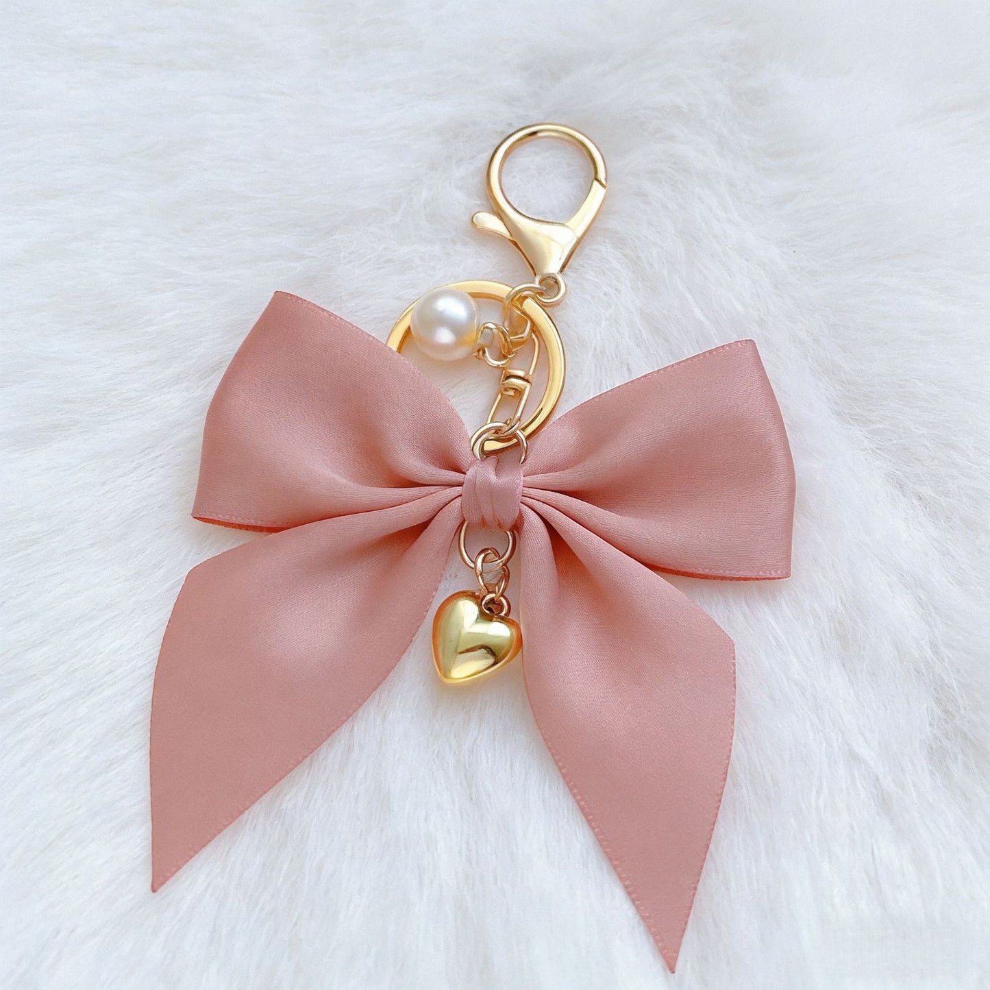 Korean-style Ribbon Bow Keychain Pendant Bag And Car Decoration