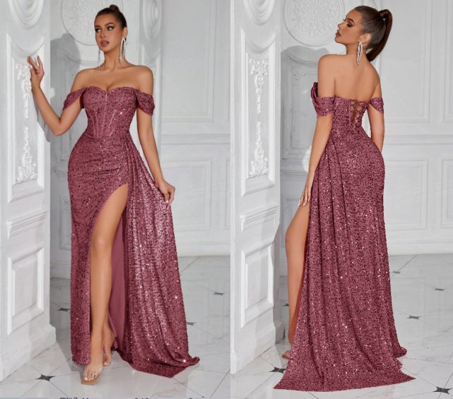 Best-selling Beaded Strapless Sexy Dress For Women