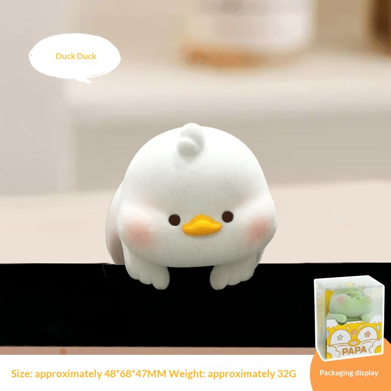 Fluffy Office Desk Monitor Screen Computer Decor
