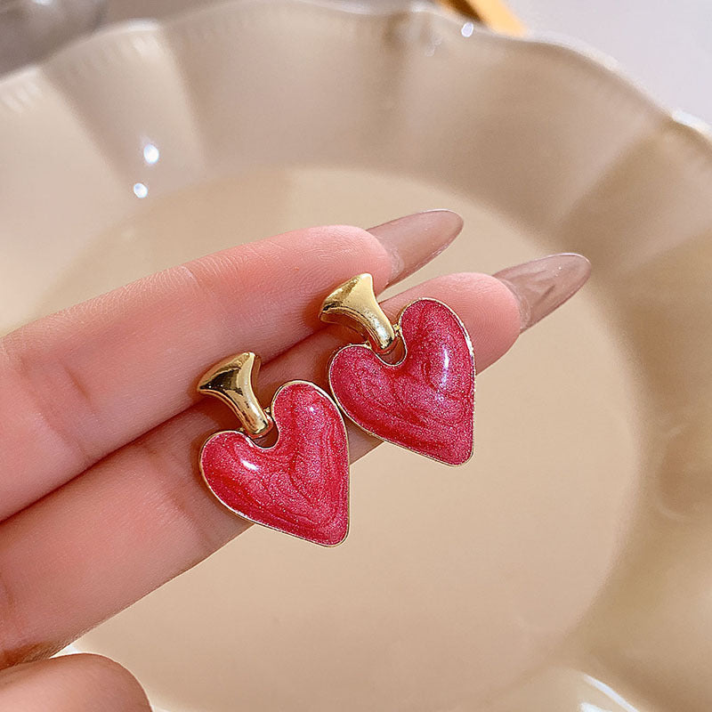 Trendy Blue Love Heart Ear Cuffs Women No Piercing Fashion Party Jewelry Gift