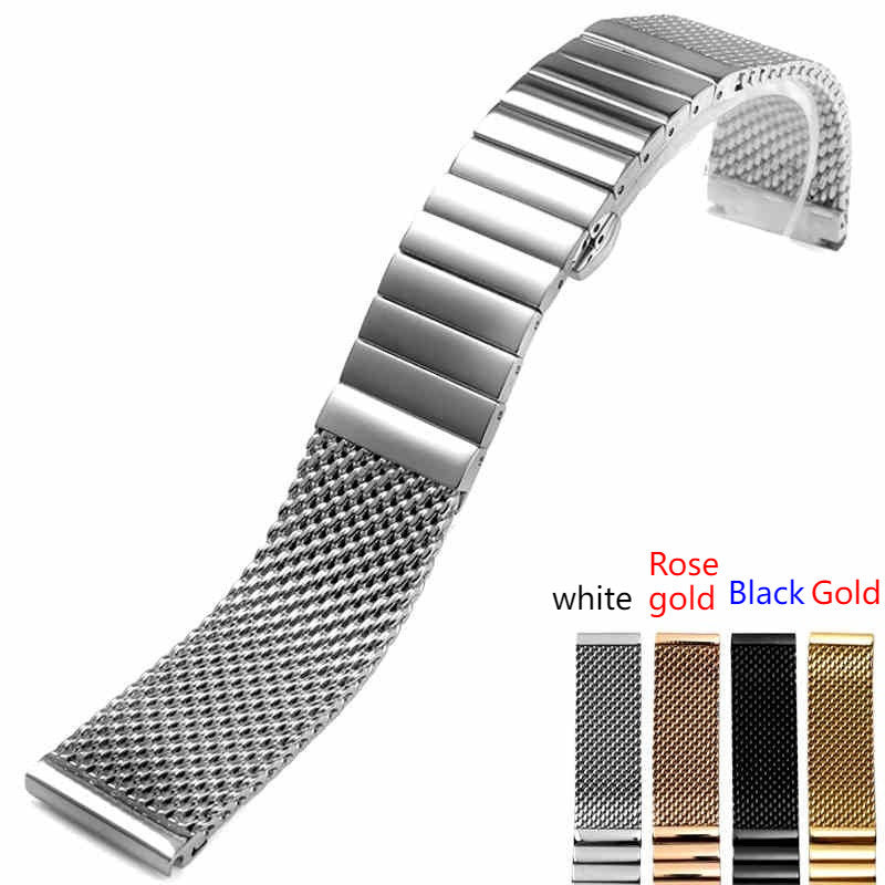 Watch Accessories Solid Stainless Steel Metal Wall Clock Bamboo Joint Coarse Mesh