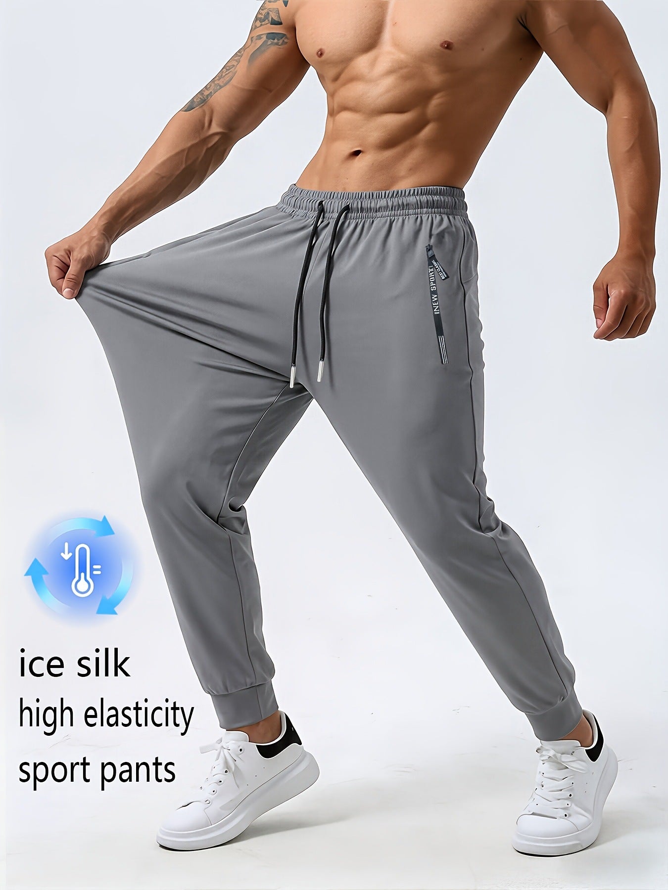 Mens High-Elastic, Quick-Drying Summer Sports And Fitness Pants For Europe And America
