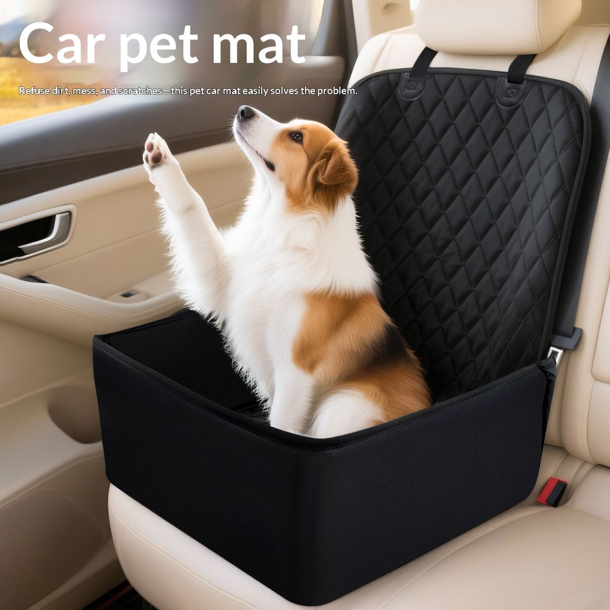 Waterproof And Stain-Resistant Pet Mat For Car Rear Seats