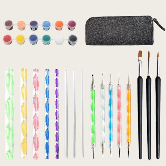 28-piece Set Of Dotting Pens And Pottery Tools