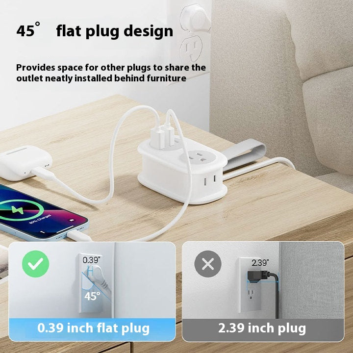 American And European Standard Travel Power Strip With USB Porous Charging