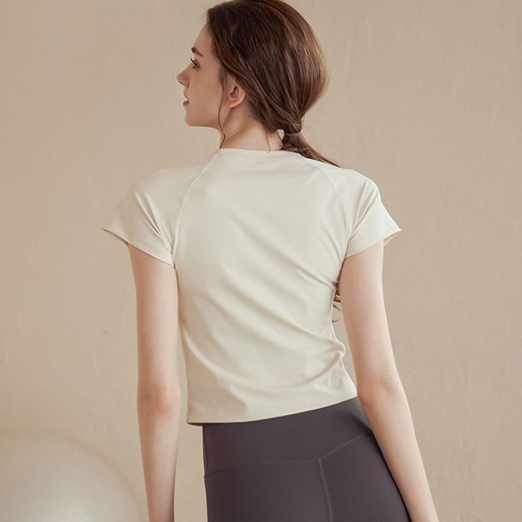 Womens Short-Sleeve Casual Yoga T-Shirt