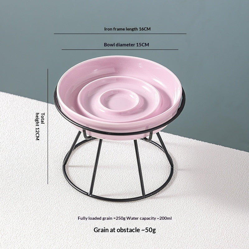 Ceramic Slow Feeding Bowl Cervical Spine Protection