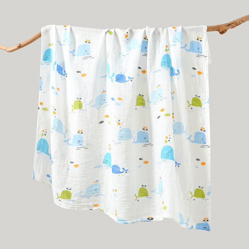 Double-layer Bamboo-cotton Baby Bath Towel Newborn Gauze