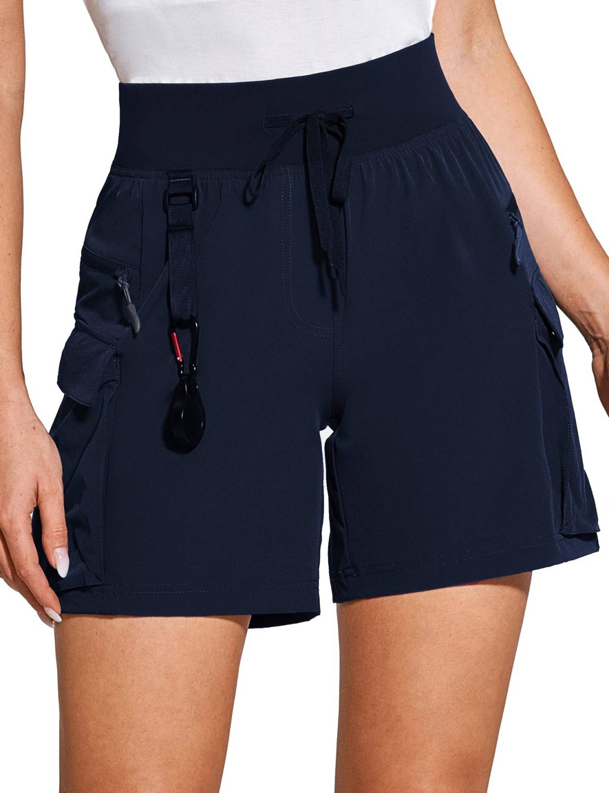 New Arrival Women Cargo Shorts, Loose Straight Leg Multi Pockets Outdoor Hiking 5 Inch Shorts, Plus Size Versatile Casual Camping Travel Shorts