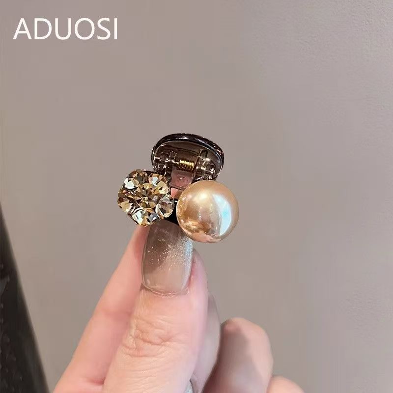 Dainty Small Pearl Crystal Hair Grips, Minimalist Side Bang Hair Clips Premium Daily Hair Accessories For Ladies