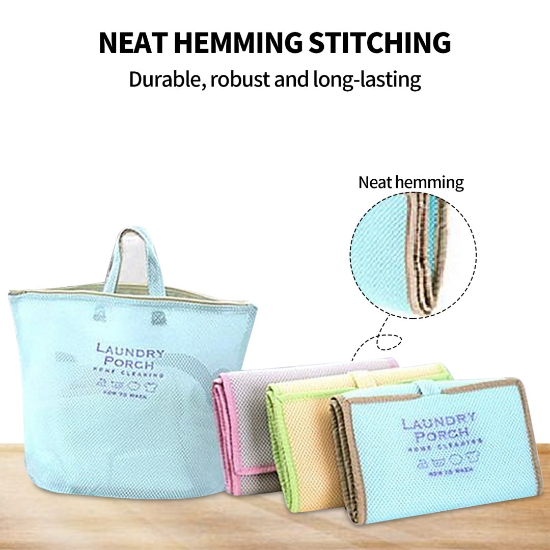 Portable Bath Hanging Mesh Bag Organizer Storage Handbag Toiletry Bag Blue