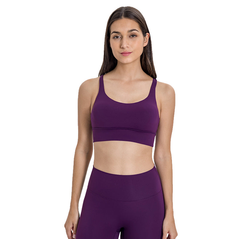 New Sports Underwear Women's Hem Widened Cross Beauty Back