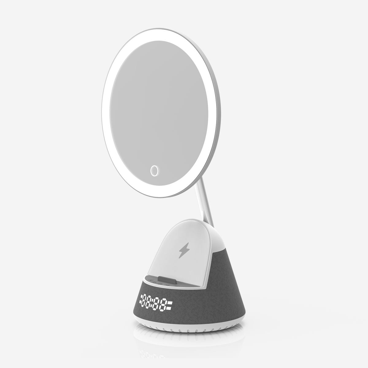 KP-856 Smart Magnetic Makeup Mirror With Wireless Charging And Fill Light Clear Sound Output Bluetooth Speaker